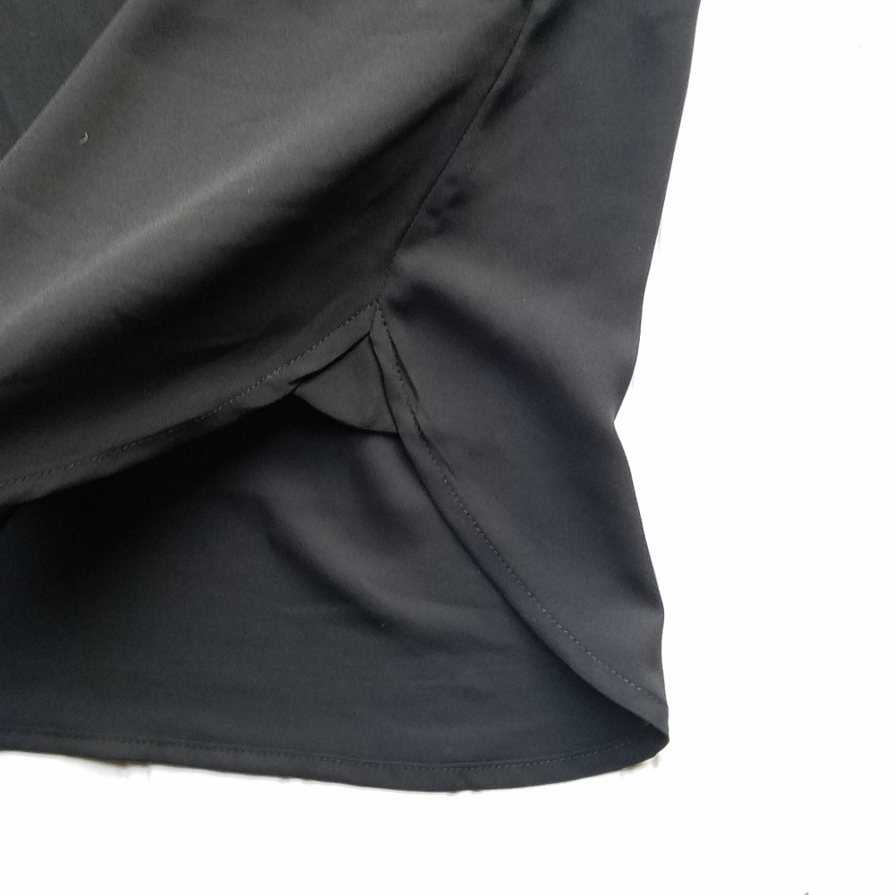 New J. Crew Black Blouse Cap Sleeve Top XXS - Picture 8 of 9